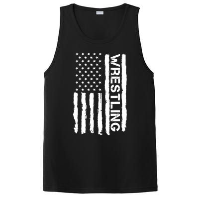 American Flag Wrestling Lovers Sport Fans PosiCharge Competitor Tank