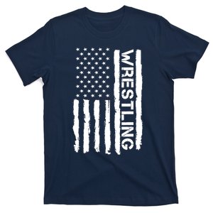 American Flag Wrestling Lovers Sport Fans T-Shirt