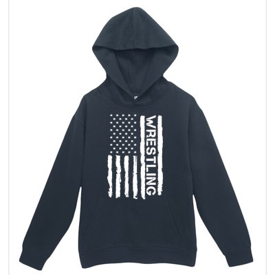 American Flag Wrestling Lovers Sport Fans Urban Pullover Hoodie