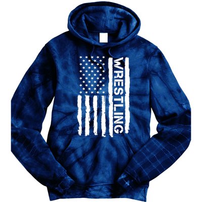 American Flag Wrestling Lovers Sport Fans Tie Dye Hoodie