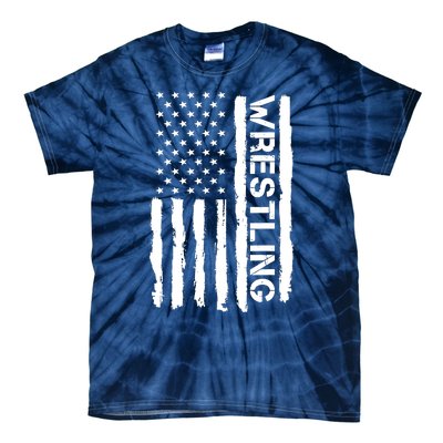 American Flag Wrestling Lovers Sport Fans Tie-Dye T-Shirt