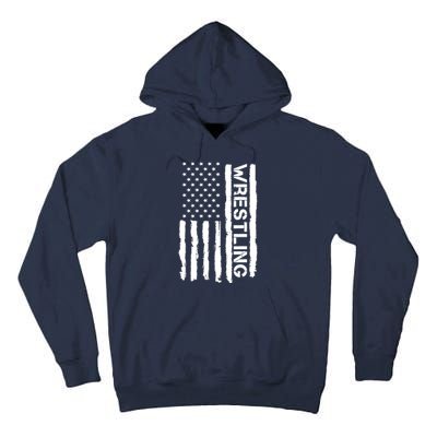 American Flag Wrestling Lovers Sport Fans Tall Hoodie