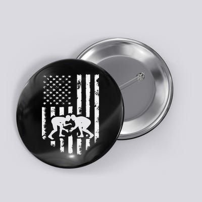 American Flag Wrestling Hoodie Distressed Wrestle Gift Tee Button