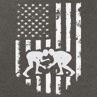 American Flag Wrestling Hoodie Distressed Wrestle Gift Tee Cotton Canvas Backpack