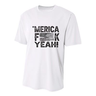 America Fuck Yeah Usa Gun Flag Novelty 4th Of July Youth Performance Sprint T-Shirt