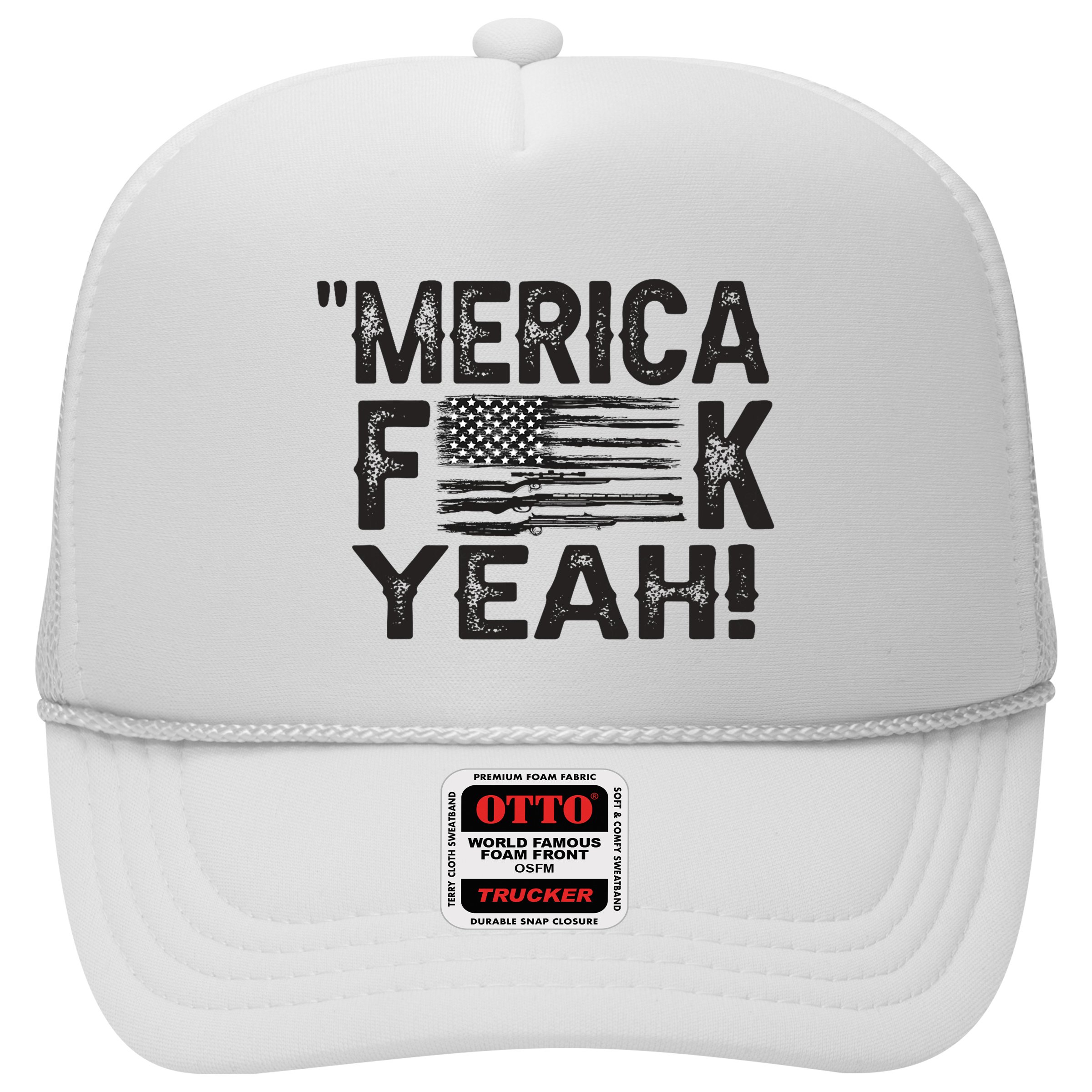 America Fuck Yeah Usa Gun Flag Novelty 4th Of July Hat