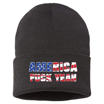 America Fuck Yeah Sustainable Knit Beanie