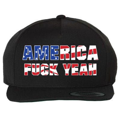 America Fuck Yeah Wool Snapback Cap