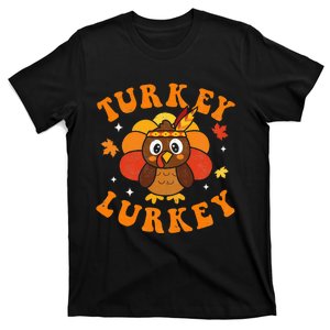 Autumn Fall Y'all Thanksgiving Retro Turkey Lurkey T-Shirt