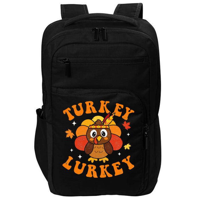 Autumn Fall Y'all Thanksgiving Retro Turkey Lurkey Impact Tech Backpack