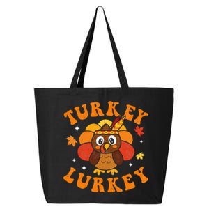 Autumn Fall Y'all Thanksgiving Retro Turkey Lurkey 25L Jumbo Tote