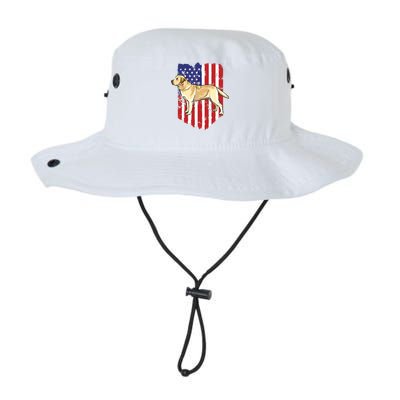 American Flag Yellow Labrador Retriever 4th Of July USA Legacy Cool Fit Booney Bucket Hat