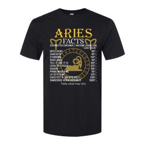 Aries Facts Zodiac Sign Softstyle CVC T-Shirt