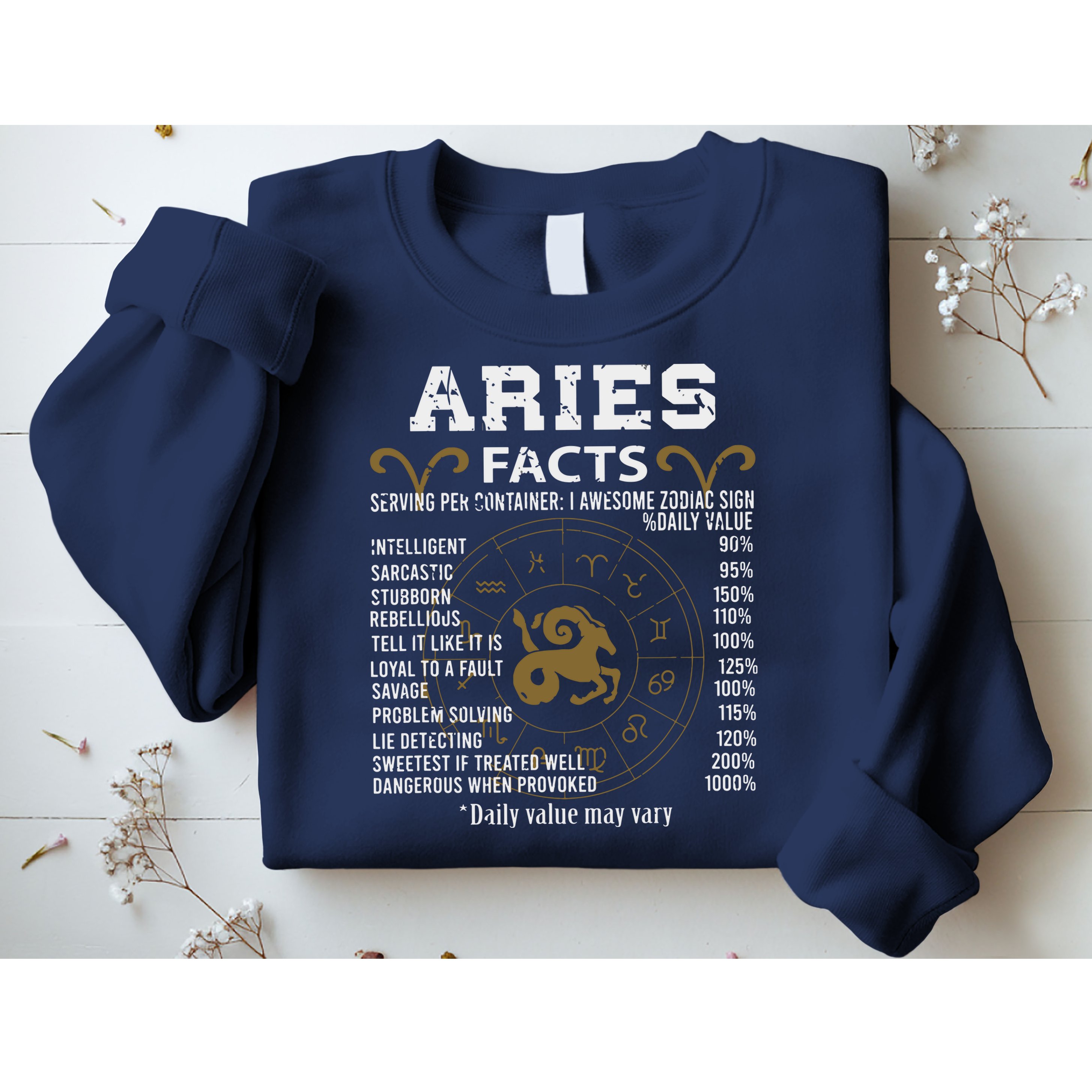 Aries Facts Zodiac Sign Sweatshirt