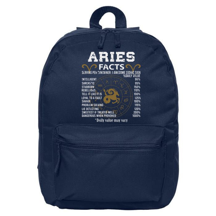 Aries Facts Zodiac Sign 16 in Basic Backpack