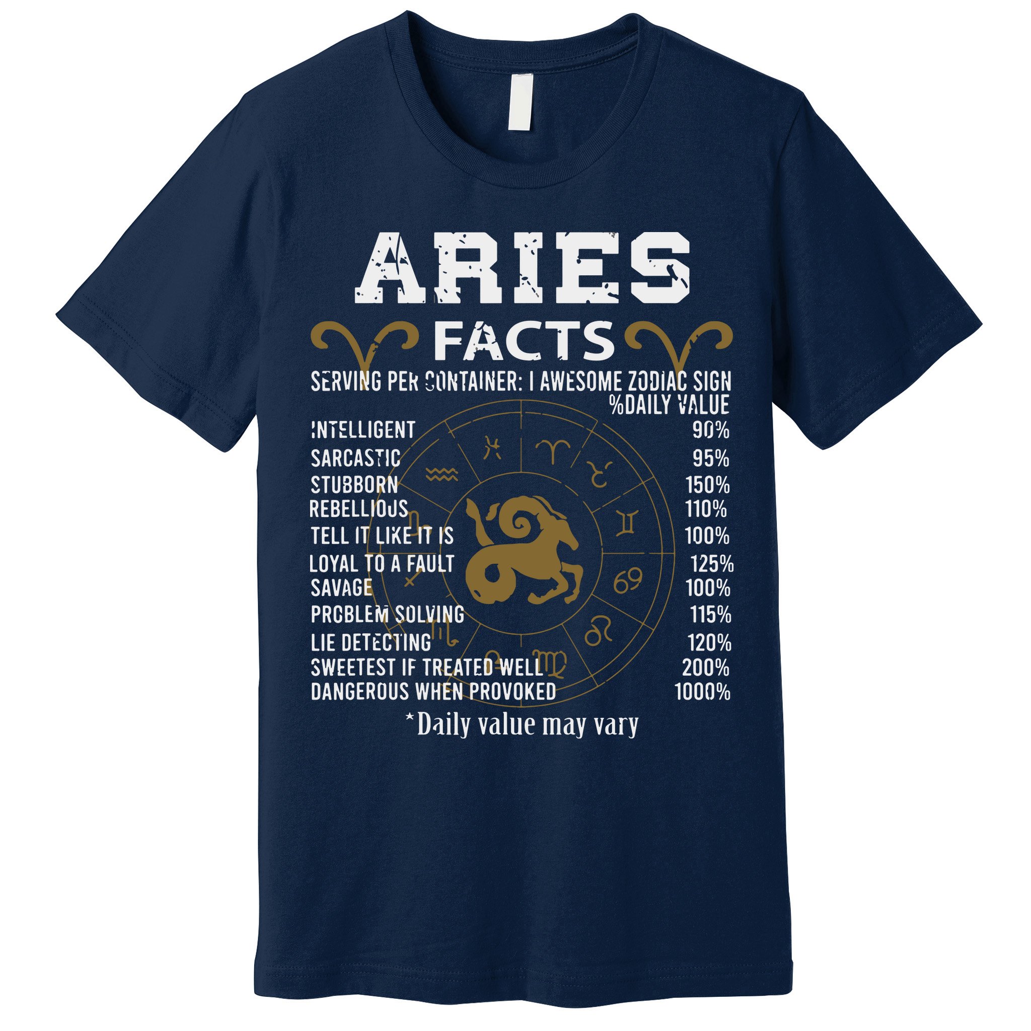Aries Facts Zodiac Sign Premium T-Shirt