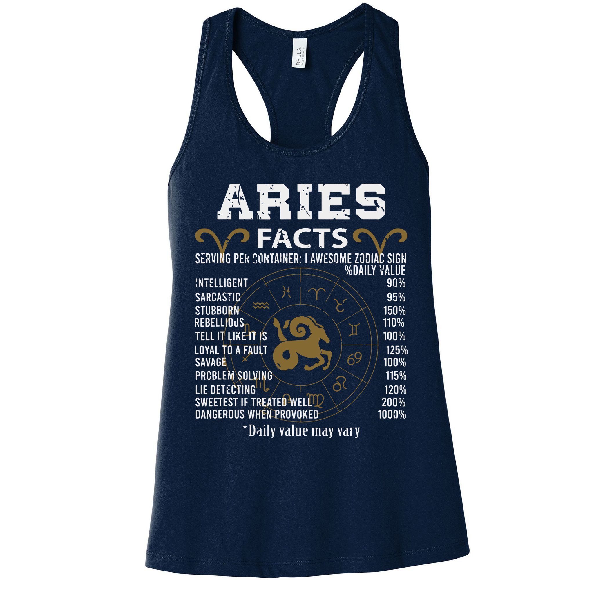 Aries Facts Zodiac Sign Womens Tank Top