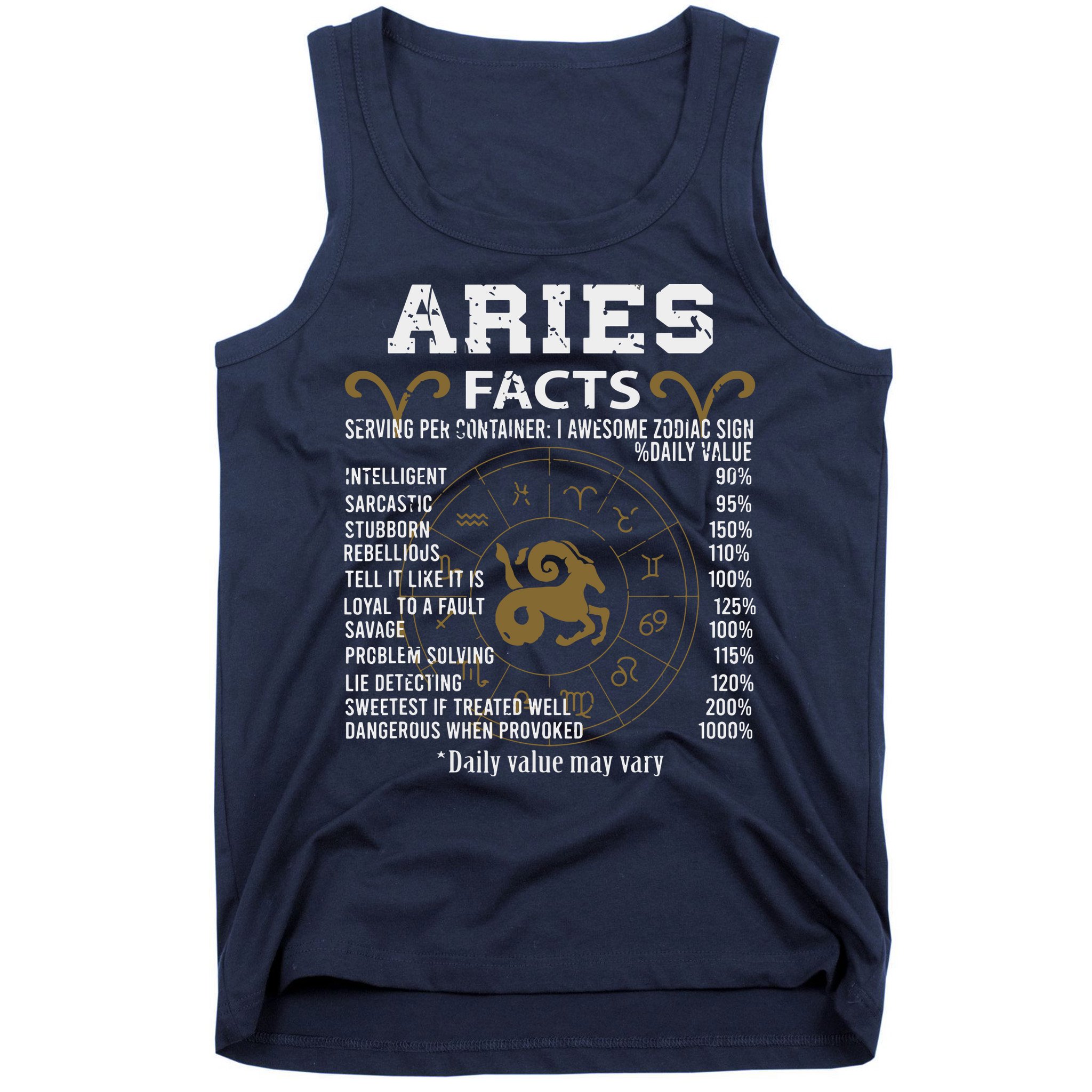 Aries Facts Zodiac Sign Tank Top