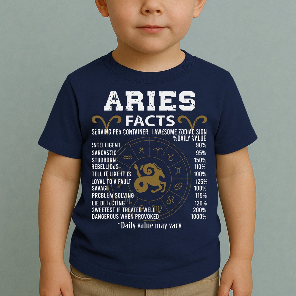 Aries Facts Zodiac Sign Toddler T-Shirt