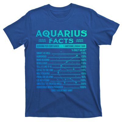 Aquarius Facts Zodiac Sign Horoscope Birthday Astrology Gift T-Shirt