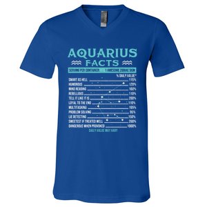 Aquarius Facts Zodiac Sign Horoscope Birthday Astrology Gift V-Neck T-Shirt