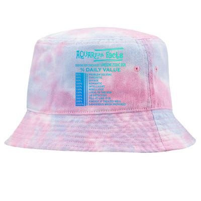 Aquarius Facts Zodiac Gift Born In January 20 February 18 Gift Tie-Dyed Bucket Hat