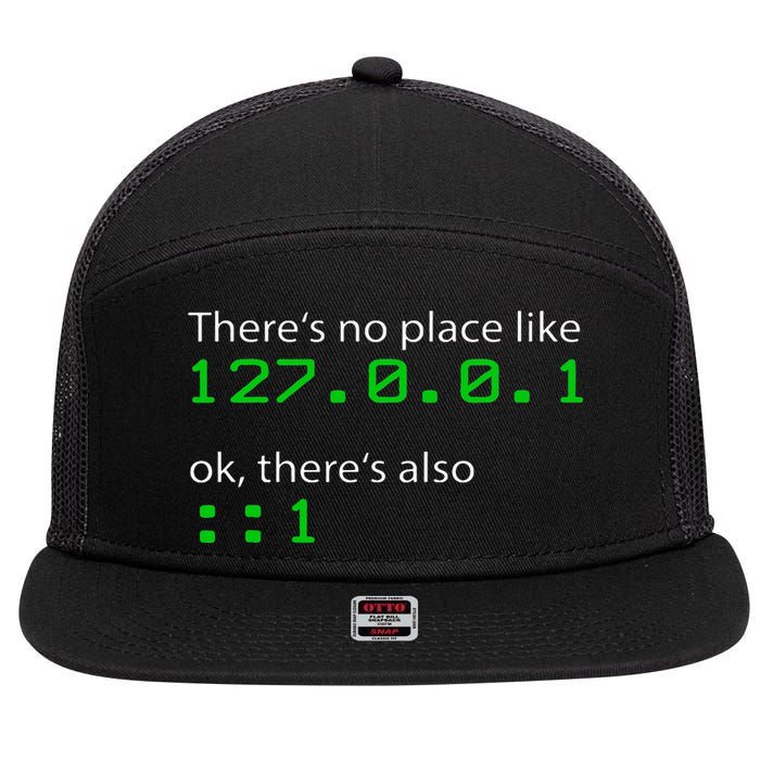 Admin Geek 127.0.0.1 1 There Is No Place Like Home 7 Panel Mesh Trucker Snapback Hat