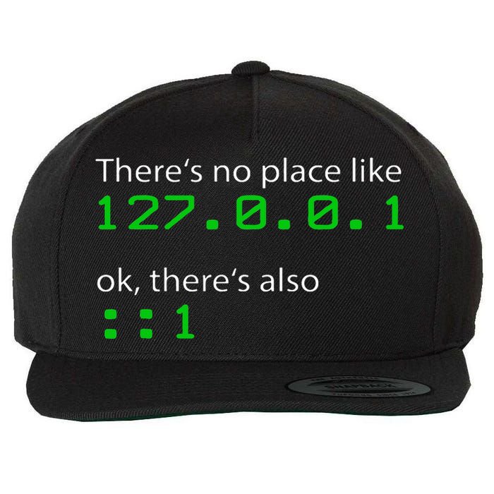 Admin Geek 127.0.0.1 1 There Is No Place Like Home Wool Snapback Cap