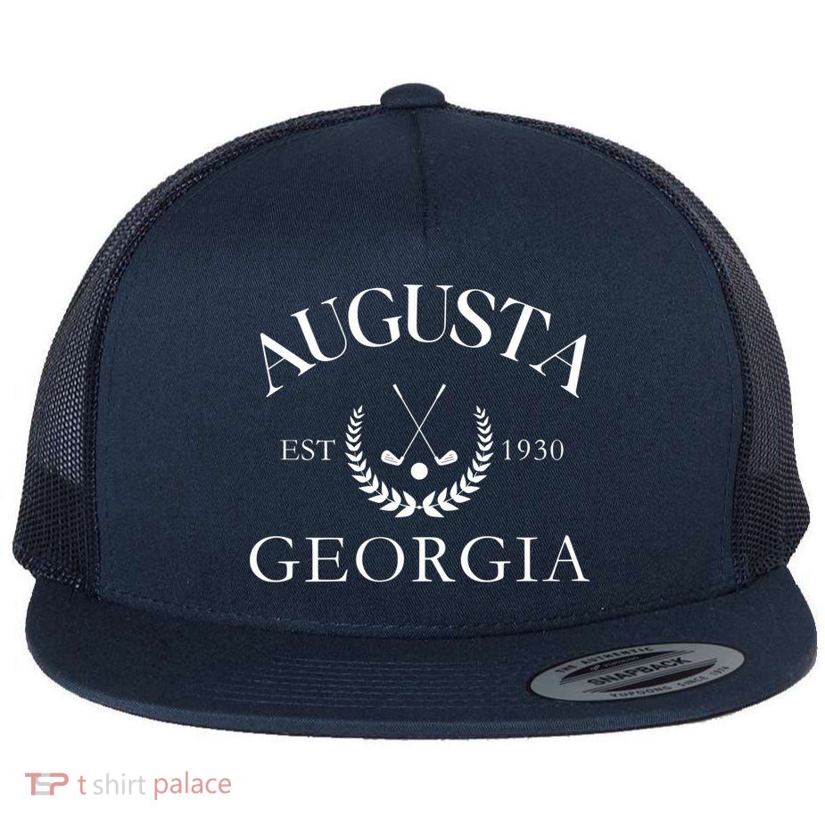 Augusta Georgia 2025 Golf Tournament Club Golfer Flat Bill Trucker Hat