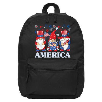 America Gnome 4th Of July Celebration 16 in Basic Backpack