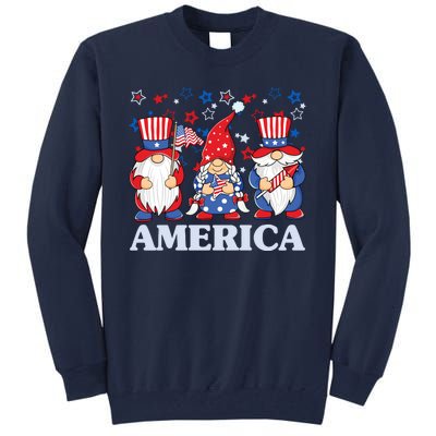 America Gnome 4th Of July Celebration Tall Sweatshirt