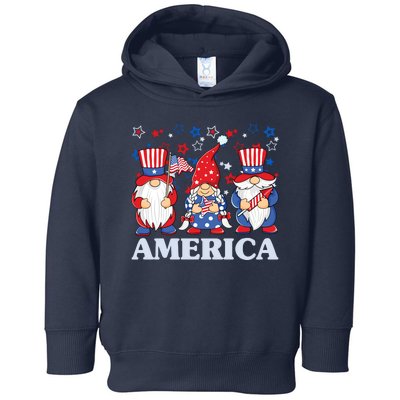 America Gnome 4th Of July Celebration Toddler Hoodie