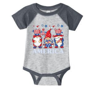 America Gnome 4th Of July Celebration Infant Baby Jersey Bodysuit