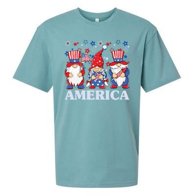 America Gnome 4th Of July Celebration Sueded Cloud Jersey T-Shirt