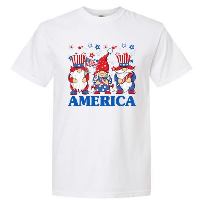 America Gnome 4th Of July Celebration Garment-Dyed Heavyweight T-Shirt