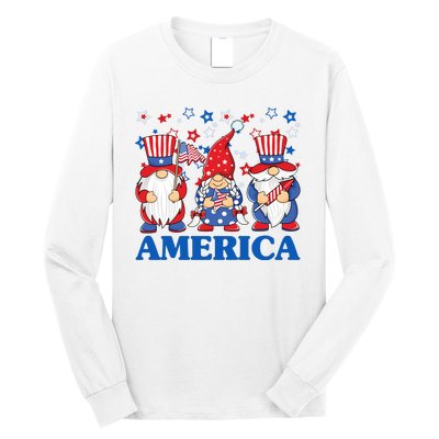 America Gnome 4th Of July Celebration Long Sleeve Shirt