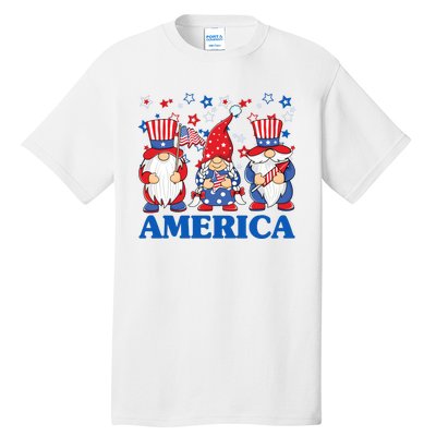 America Gnome 4th Of July Celebration Tall T-Shirt