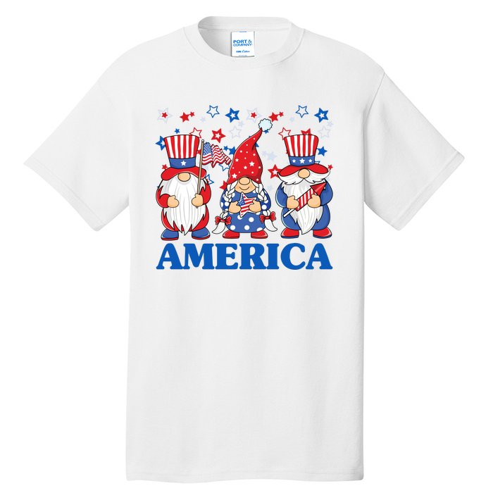 America Gnome 4th Of July Celebration Tall T-Shirt