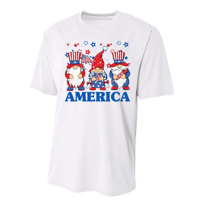 America Gnome 4th Of July Celebration Performance Sprint T-Shirt