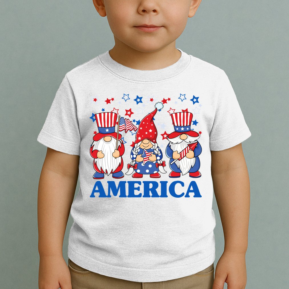 America Gnome 4th Of July Celebration Toddler T-Shirt