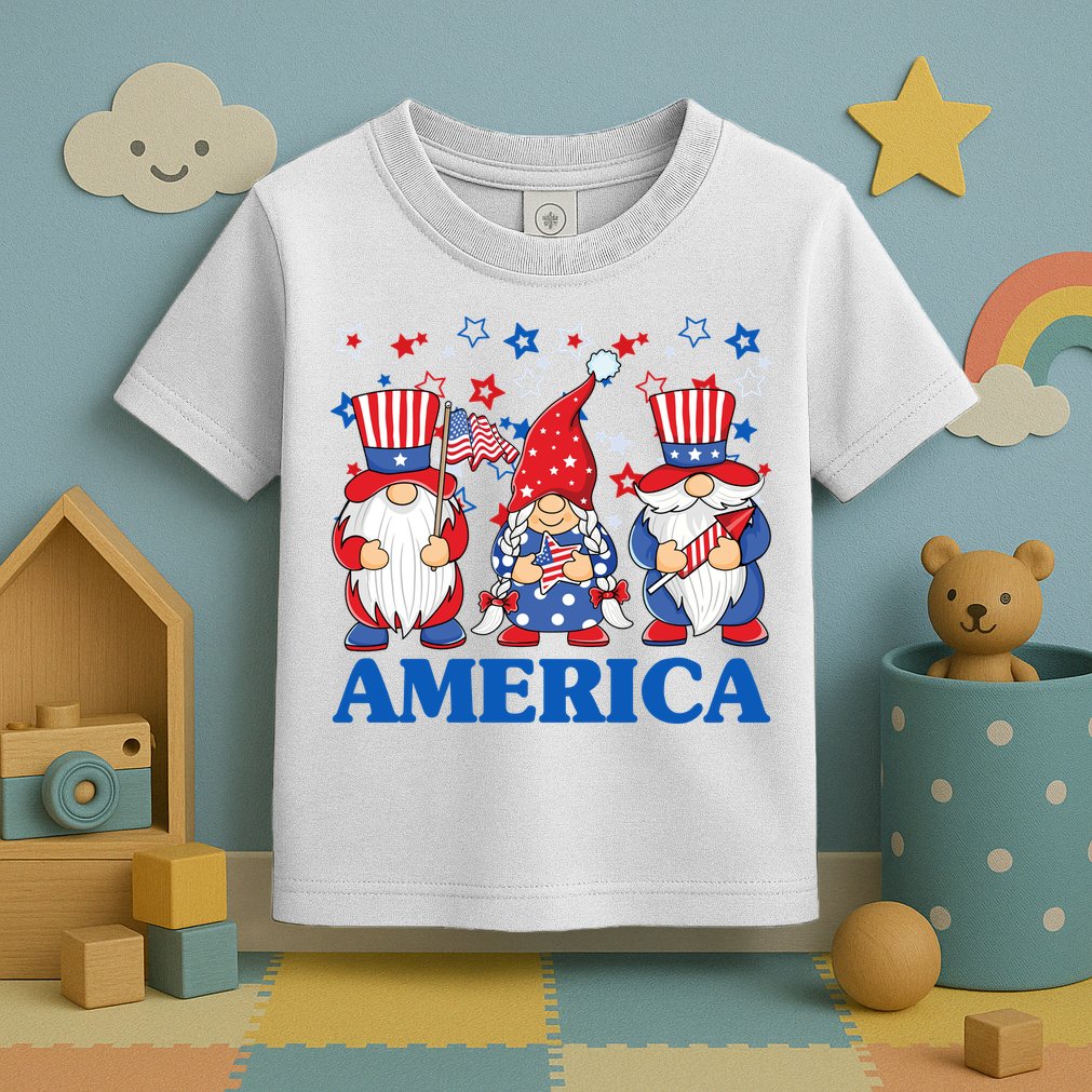 America Gnome 4th Of July Celebration Toddler T-Shirt
