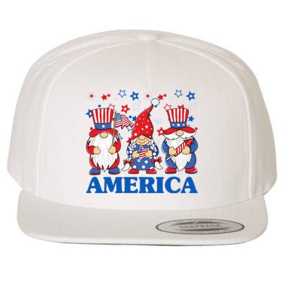 America Gnome 4th Of July Celebration Wool Snapback Cap