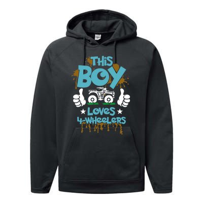 ATV Gift - 4 Wheeler For Boy - Four Wheeler Performance Fleece Hoodie