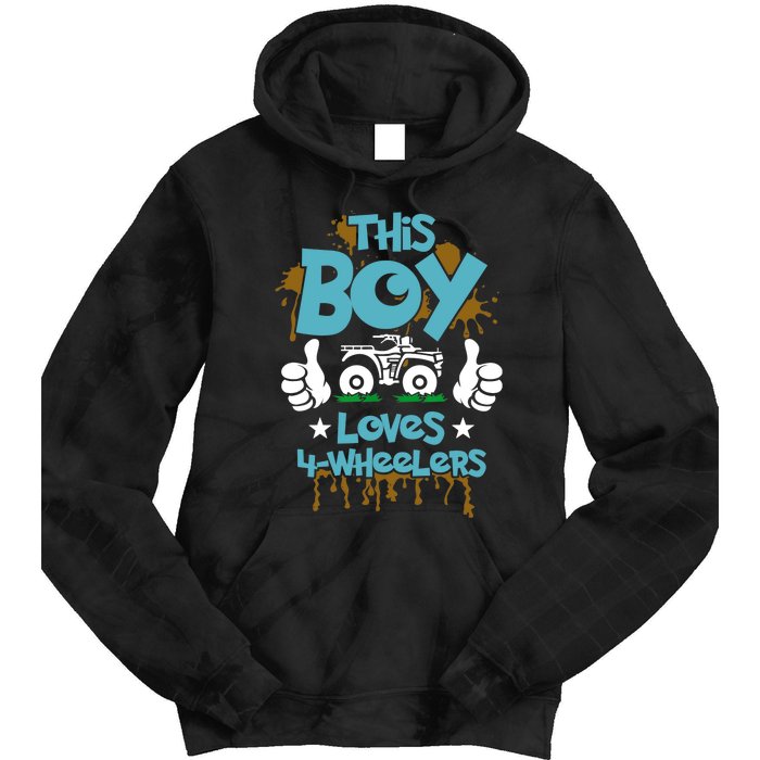 ATV Gift - 4 Wheeler For Boy - Four Wheeler Tie Dye Hoodie