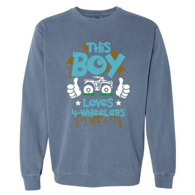 ATV Gift - 4 Wheeler For Boy - Four Wheeler Garment-Dyed Sweatshirt