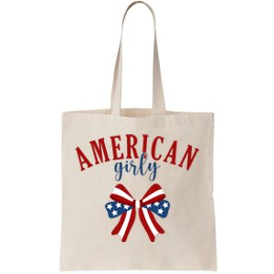 American Girly 4th Of July Usa Bow Tote Bag