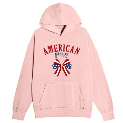 American Girly 4th Of July Usa Bow Urban Pullover Hoodie