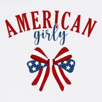 American Girly 4th Of July Usa Bow Cooling Performance Crew T-Shirt