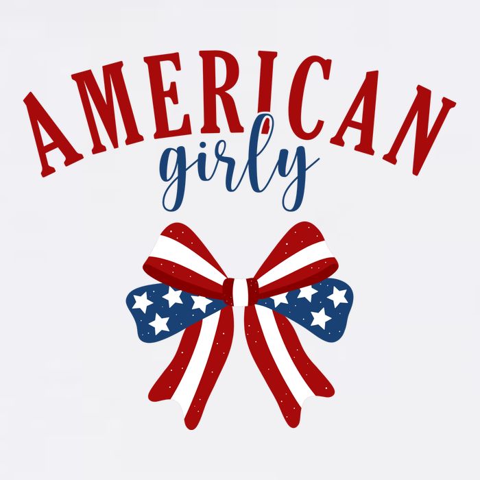 American Girly 4th Of July Usa Bow Cooling Performance Crew T-Shirt