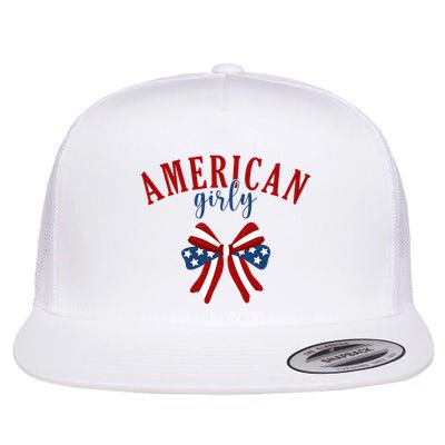 American Girly 4th Of July Usa Bow Flatbill Hat